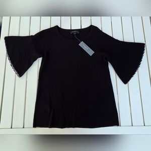 NWT Ann Taylor petite black Women's blouse 24990431 size Small petite